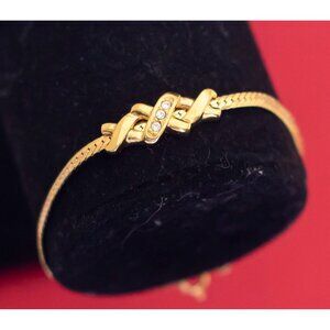 6.5'' Dainty Vintage Art Deco Golden Bracelet by Avon - F24